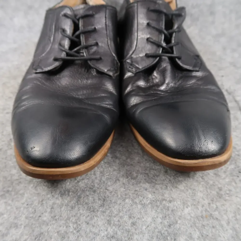 Aldo Shoes Mens 10.5 Oxford Derby Dress Black Leather Formal Classic Lace Up